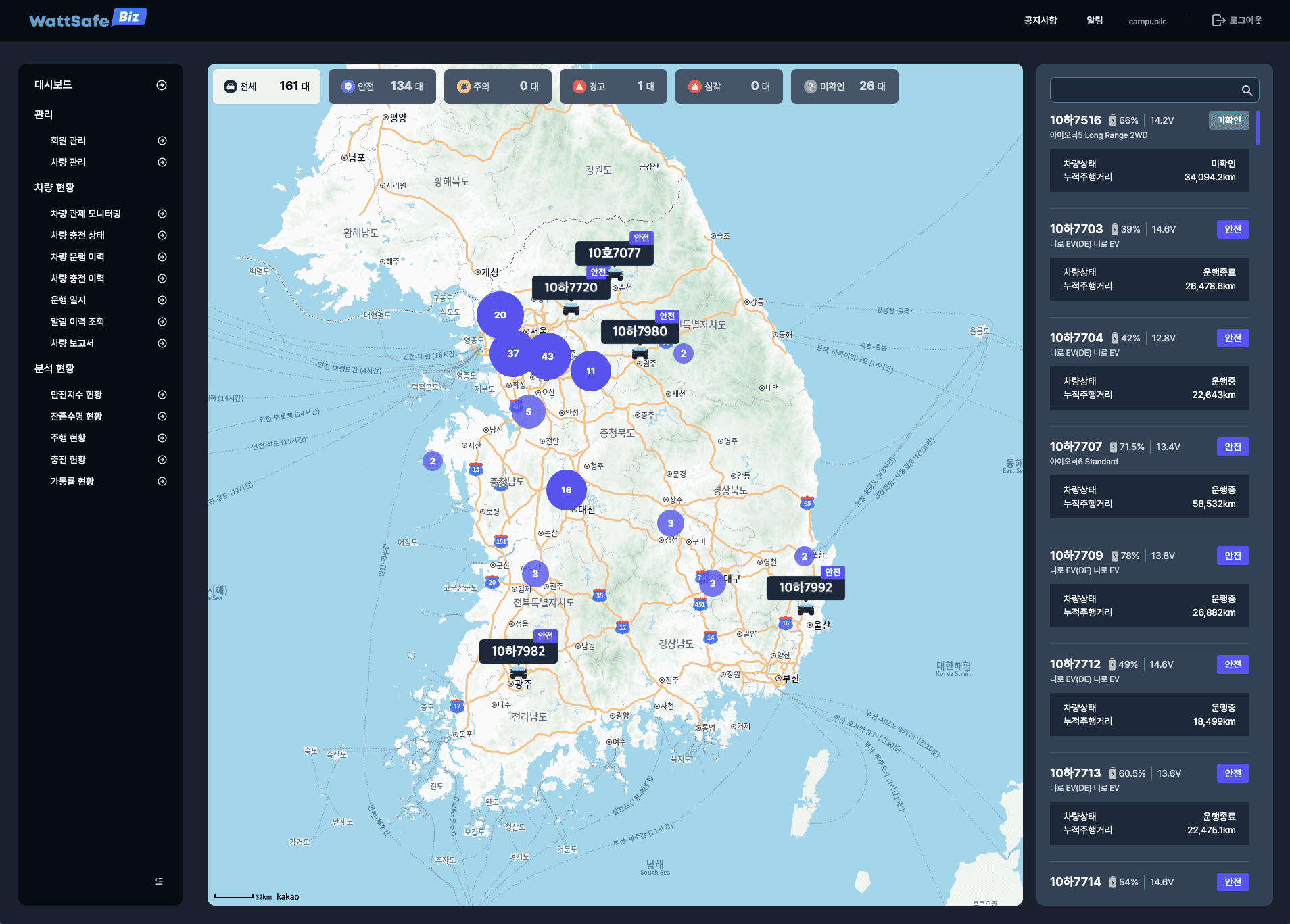 EV 차량 실시간 모니터링 플랫폼 ‘WattSafe Biz’ 개발 썸네일